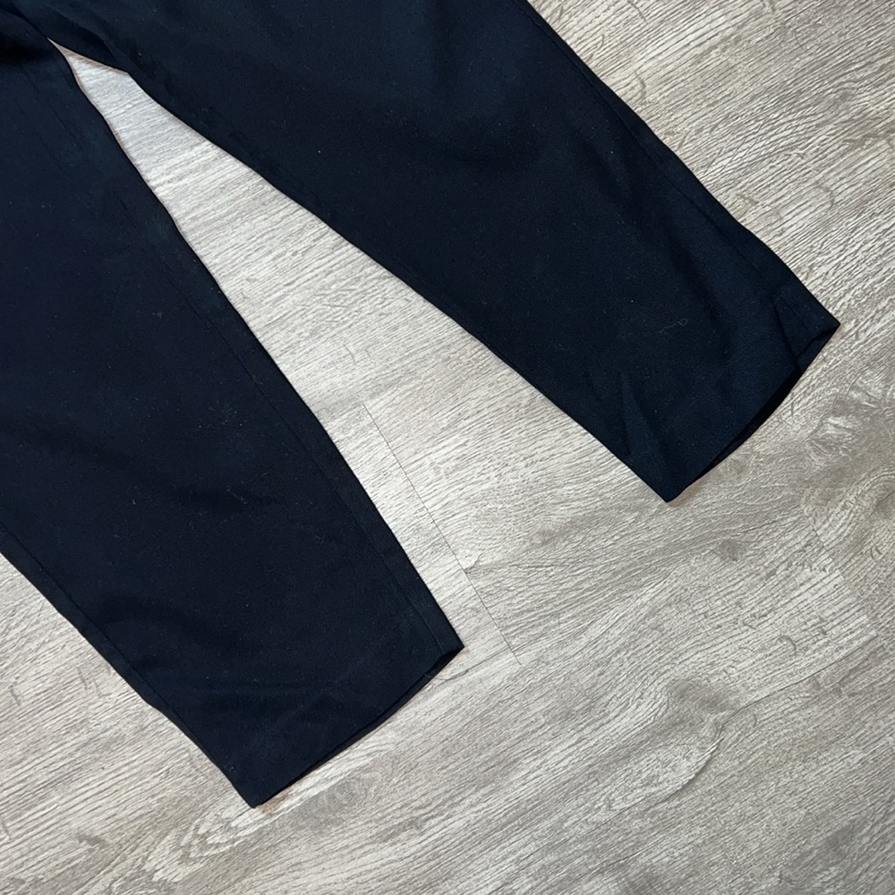 Eileen Fisher Crepe Pull On Tapered Black Pants - Picture 6 of 9